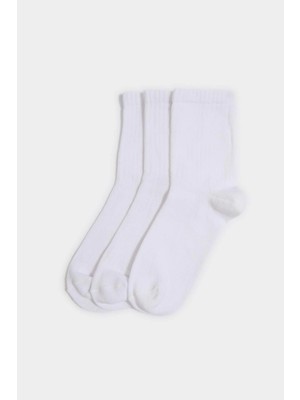 DeFacto 3'lü Pamuklu Uzun Çorap Erkek Çocuk H2796A8NS