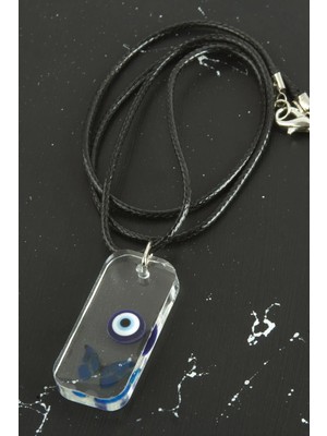 Zero Land Hnrlishp Kelebek Dikdörtgen Epoksi Kolye-Mi