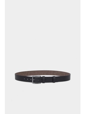 DeFacto Erkek Dikdörtgen Toka Suni Deri Jean KEMERI H5095AXNS