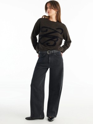 Ted Baker Normal Bel Bol Kesim Siyah Kadın Pantolon TBWRDN1035-1