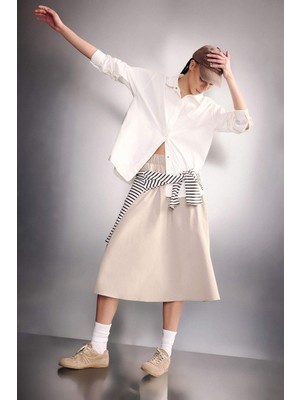 DeFacto Standart Fit Dokuma Etek G2229AX26SP