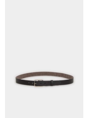 DeFacto Erkek Dikdörtgen Toka Suni Deri Jean KEMERI H6868AXNS