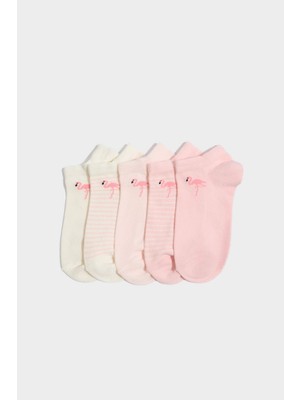 DeFacto Kadın 5'li Pamuklu Patik Çorap H4745AXNS