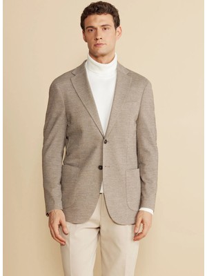 Brooks Brothers Regular Fit Koyu Bej Erkek Ceket BBFW25MBL014