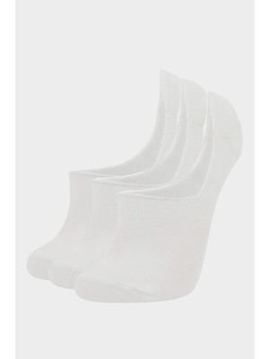 DeFacto Kadın Görünmez 3'lü Pamuklu Babet Çorap T6922AZNS