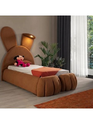 Mobilya Stant Most Bunny Tek Kişilik Karyola Sahara Dune Kumaş 90X190 Yatak Içindir (Evinize Teslim)