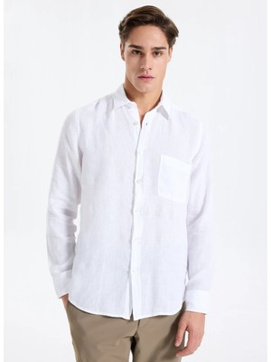 Boss Regular Fit Gömlek Yaka Beyaz Erkek Gömlek Relegant