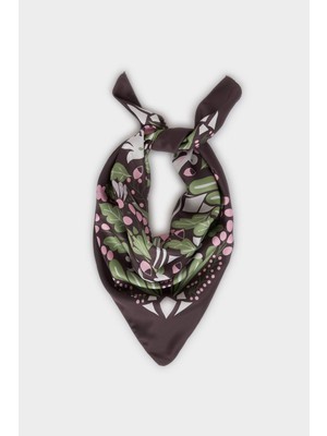 DeFacto Kadın Desenli Saten Fular H1041AX26SM