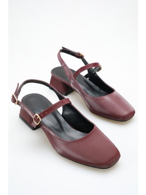 ich1one Palermo Kadın Fergison Topuklu Babet Ayakkabı – 5 cm Topuk, Günlük ve Ofis Şıklığı 1111 IC1111FERGİSON