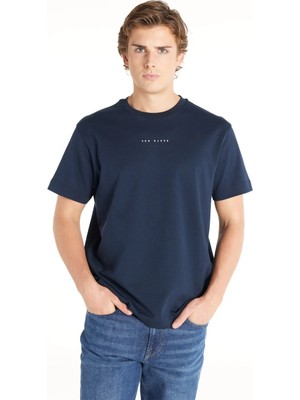 Ted Baker Lacivert Erkek Standart Baskılı T-Shirt TBMRTS1037