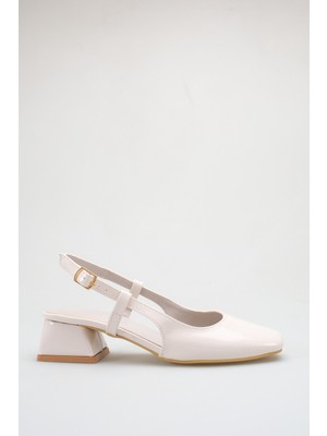 ich1one Cenova Kadın Rugan Topuklu Babet Ayakkabı – 5 cm Topuk, Günlük ve Ofis Şıklığı 1113 IC1113RUGAN