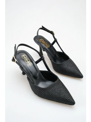 ich1one Imola Kadın Hasır Topuklu Babet Ayakkabı – 5 cm Topuk, Günlük ve Ofis Şıklığı 1115 1115HASIR