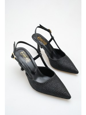 ich1one Imola Kadın Hasır Topuklu Babet Ayakkabı – 5 cm Topuk, Günlük ve Ofis Şıklığı 1115 1115HASIR