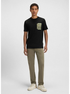 Boss Bisiklet Yaka Siyah Erkek T-Shirt Te_container