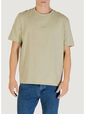 Boss Bisiklet Yaka Açık Haki Erkek T-Shirt Tchup