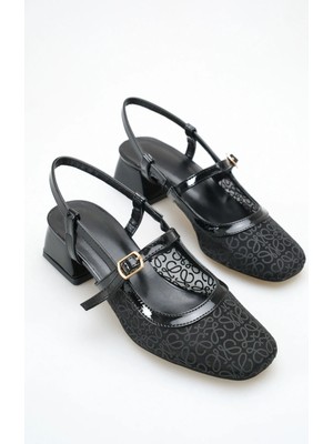 ich1one Modena Kadın Dantel Topuklu Babet Ayakkabı – 5 cm Topuk, Günlük ve Ofis Şıklığı 1108 IC1108DANTEL