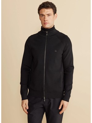 Brooks Brothers Siyah Erkek Dik Yaka Standart Hırka BBFW25MKS003