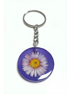 Starseven Papatya Epoksi Anahtarlık