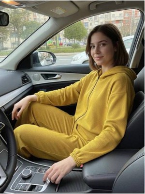 Sidelya Concept Kadın Uzun Kollu Kapüşonlu Hırka ve Pantolon Ikili Takim
