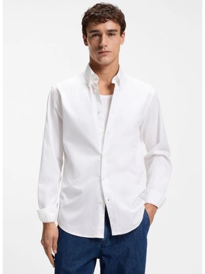 Boss Regular Fit Gömlek Yaka Beyaz Erkek Gömlek RICKERT_M_50553001