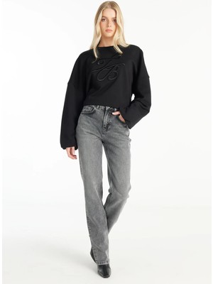 Ted Baker Normal Bel Regular Straight Antrasit Kadın Pantolon TBWRDN1033