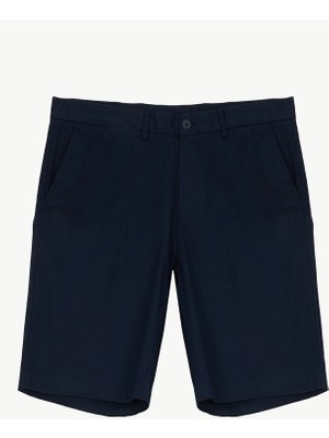 Fabrika Lacivert Erkek Slim Fit Diyagonal Bermuda Şort F6SM-SHT 2502