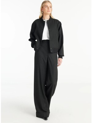 Ted Baker Normal Bel Rahat Antrasit Kadın Pantolon TBWRTR1013-2