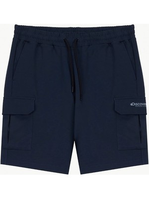 Discovery Expedition D4SM-SHT3289 Lacivert Standart Fit Erkek Kargo Şort