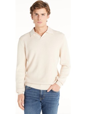 Ted Baker Ekru Erkek Standart Polo T-Shirt TBMRKW1032
