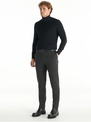 Ted Baker Lacivert Erkek Slim Straight Pantolon TBMRTR1042