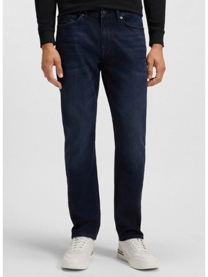 Boss Normal Bel Normal Paça Slim Fit Lacivert Erkek Pantolon Delaware