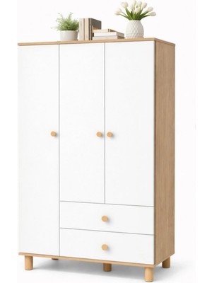 Cozibo Rio 3 Kapılı 2 Çekmeceli Gardrop