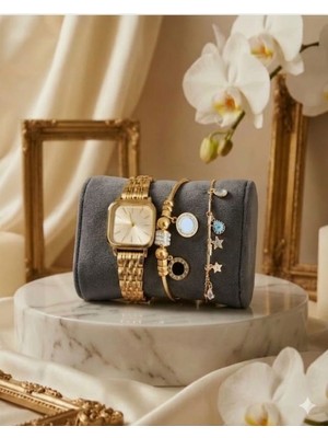 Çok Biz ;SEVGİLİYE .DOĞUM GÜNÜ,ANNELER GÜNÜ,EVLİLİK YIL DÖNÜMÜ,ARKADAŞA KADIN HEDİYE KUTUSU;LADY  OF TARZ KADIN HEDİYE KUTUSU;SAAT 2 ADET CHARM