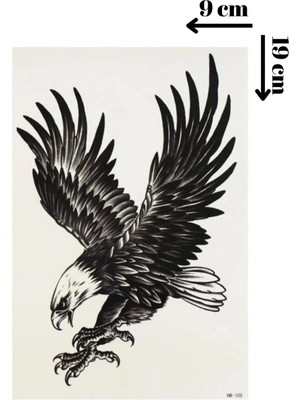 Epilons Kartal Geçici Dövme Şablonu - FF037