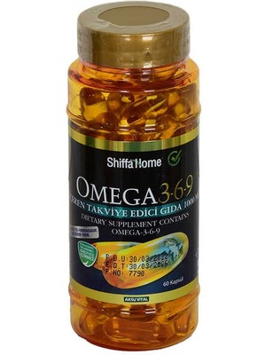 Epilons Shiffa 3-6-9 1000 (Dha+Epa 550 Mg) Yumuşak 60