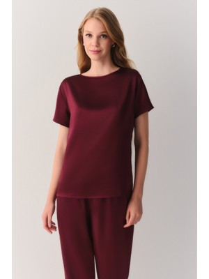 Suwen Silky Ipek Kısa Kollu Pijama Üstü