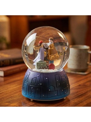 Epilons Mey Ithalat® Pilli Işıklı Müzikli Kar Küresi–valizli Sevgili Çift Figürlü Eğlenceli Masaüstü Biblo,