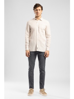 Lee Cooper Russo Erkek Regular Fit Uzun Kol Gömlek Beyaz