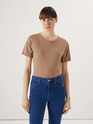 Lc Waikiki Yeni Sezon Bisiklet Yaka Kadın Tişört