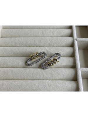 Eredka Burgu Detay Zirkon Taşlı Küpe