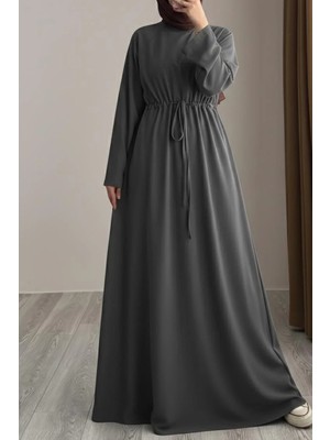 Ande Tesettür Oysho Köprülü Elbise - Antrasit