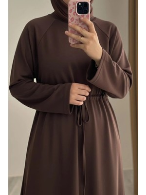 Ande Tesettür Oysho Köprülü Elbise - Acı Kahve
