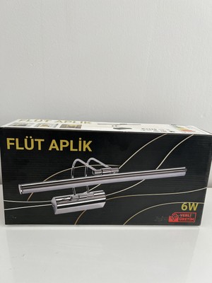 Rohs Flüt Aplik Krom Kasa Beyaz Işık 6 W