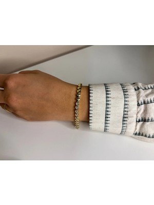 Eredka Kalp Desen Kararmaz Paslanmaz Çelik Bileklik (Ek Uzatmalı)