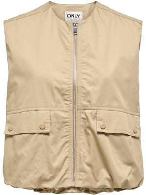 ShopINN Onlfaye S/l Waıstcoat cc Pnt Kadın Kahverengi Yelek - 15364074