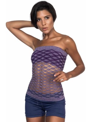 İlkyaz Fashion  Mor Mı Emay 5034 Fantazi Büstiyer Atlet Korse