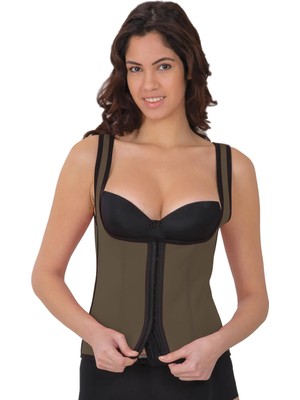 İlkyaz Fashion  Ten Mı 9173 Terletici Agraflı Göğsü Açık Atlet Korse
