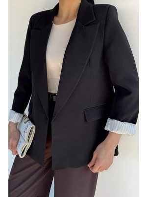 Gülseli Perry Kadın Astarlı Kruvaze Yaka Ceket P-00020693