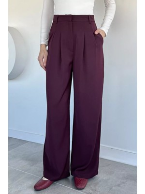 Gülseli Kadın Pileli Bol Paça Pantolon P-00020732
