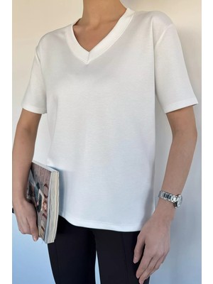 Gülseli Kadın V Yaka Basic Tişört P-00020649